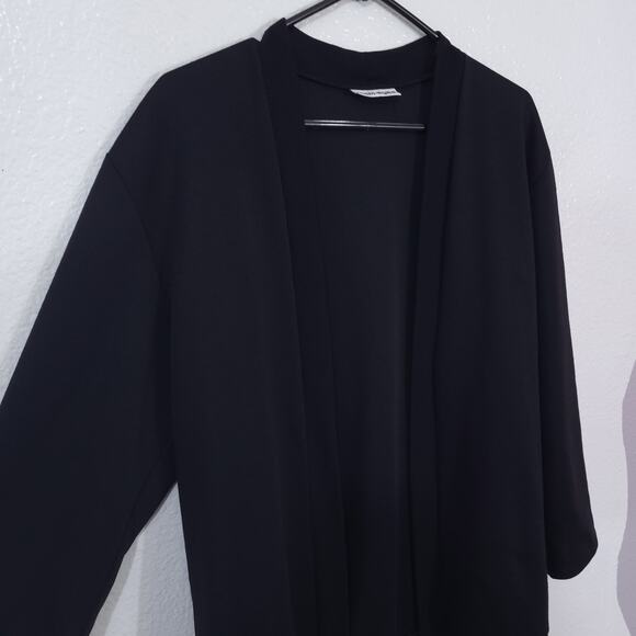 Item Eyes Cardigan Women Size Medium Black Sweater Open Front - Picture 7 of 10